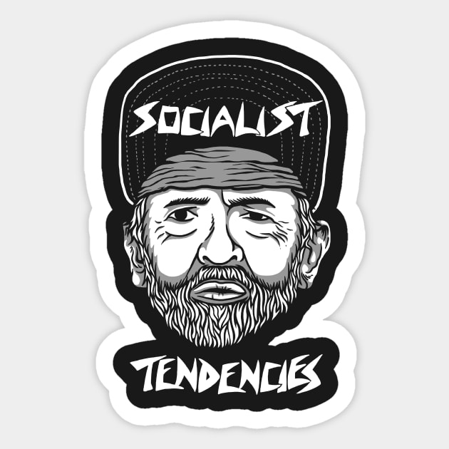 Socialist Tendencies Sticker by dumbshirts